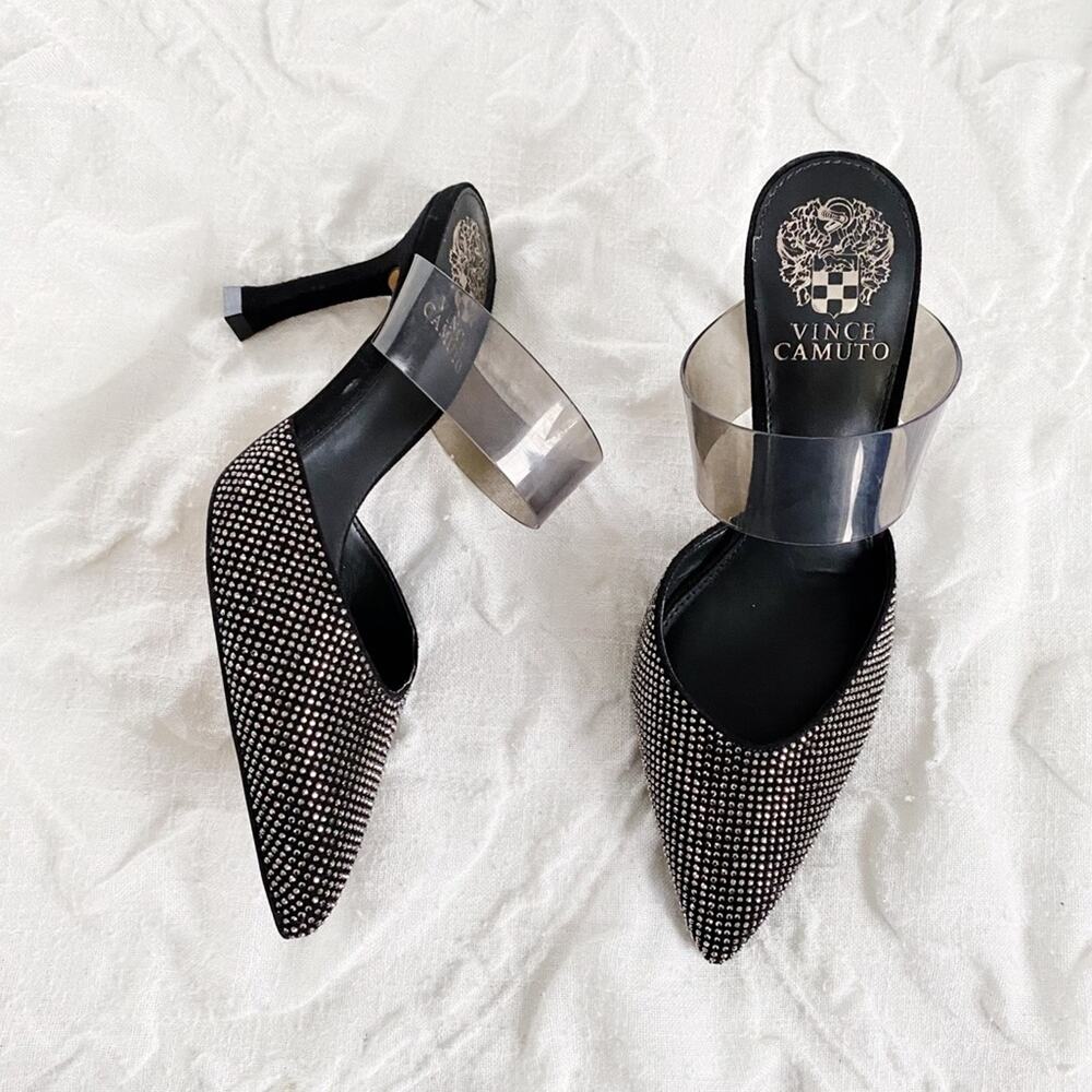 Vince Camuto Kempern Clear Strap Heel Size 6 New